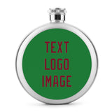 Custom Emerald Green Crimson Red Hip Flask