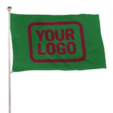 Custom Emerald Green Crimson Red Flag