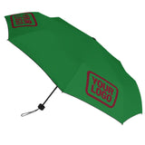 Custom Emerald Green Crimson Red Automatic Umbrella