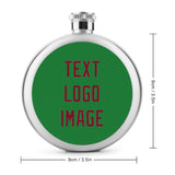 Custom Emerald Green Crimson Red Hip Flask