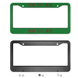 Custom Emerald Green Crimson Red License Plate Frame