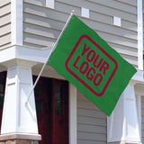 Custom Emerald Green Crimson Red Flag
