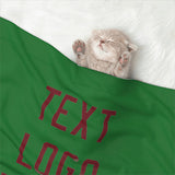 Custom Emerald Green Crimson Red Pet Blanket