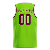 Custom Emerald Green & Crimson Red Colors Design Sports Basketball Jersey
