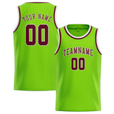 Custom Emerald Green & Crimson Red Colors Design Sports Basketball Jersey