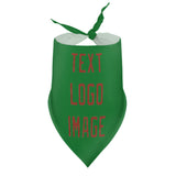 Custom Emerald Green Coral Red Pet Scarf