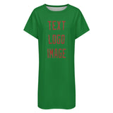 Custom Emerald Green Coral Red Nachthemd