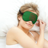Custom Emerald Green Coral Red Sleep Mask