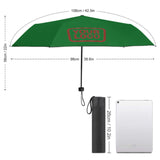 Custom Emerald Green Coral Red Automatic Umbrella