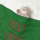 Custom Emerald Green Coral Red Pet Blanket