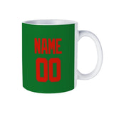 Custom Emerald Green Orange Red Mug
