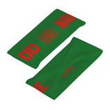 Custom Emerald Green Orange Red Sports headband