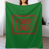 Custom Emerald Green Coral Red Blanket
