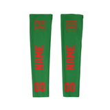 Custom Emerald Green Orange Red Arm Sleeve