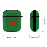 Custom Emerald Green Orange Red AirPods Case
