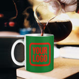 Custom Emerald Green Orange Red Mug