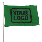 Custom Emerald Green Black Flag