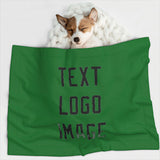 Custom Emerald Green Black Pet Blanket