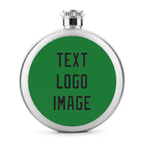 Custom Emerald Green Black Hip Flask