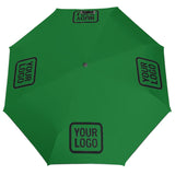Custom Emerald Green Black Automatic Umbrella