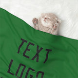 Custom Emerald Green Black Pet Blanket