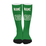 Custom Emerald Green Cream Knee-High Sock