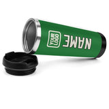 Custom Emerald Green Cream Stainless Steel Water Cup