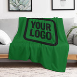 Custom Emerald Green Black Blanket