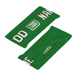 Custom Emerald Green Cream Sports headband