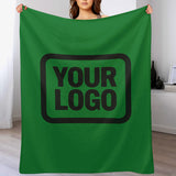 Custom Emerald Green Black Blanket