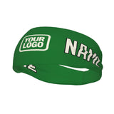 Custom Emerald Green Cream Sports headband