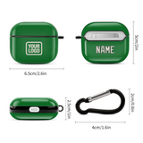 Custom Emerald Green Cream AirPods Case (3rd Generation)