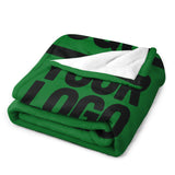 Custom Emerald Green Black Blanket