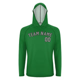 Custom Emerald Green Gray UV-Hoodie
