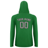 Custom Emerald Green Gray UV-Hoodie