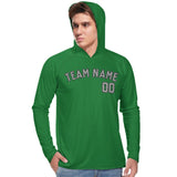 Custom Emerald Green Gray UV-Hoodie