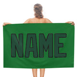 Custom Emerald Green Green Beach Towel
