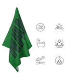 Custom Emerald Green Green Beach Towel