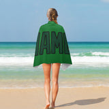 Custom Emerald Green Green Beach Towel