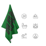 Custom Emerald Green Dark Green Beach Towel