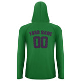 Custom Emerald Green Purple UV-Hoodie