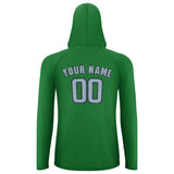Custom Emerald Green Light Blue UV-Hoodie
