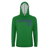 Custom Emerald Green Sky Blue UV-Hoodie
