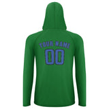Custom Emerald Green Sky Blue UV-Hoodie