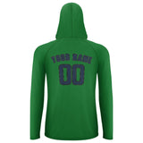 Custom Emerald Green Blue UV-Hoodie