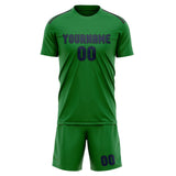 Custom Emerald Green Blue Soccer Jersey