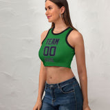 Custom Emerald Green Navy Sleeveless Tank Top