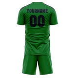 Custom Emerald Green Navy Soccer Jersey