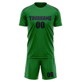 Custom Emerald Green Navy Soccer Jersey