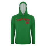 Custom Emerald Green Orange Red UV-Hoodie